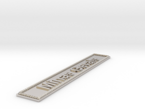 Nameplate Minas Gerais in Rhodium Plated Brass