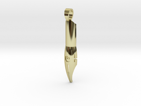 G pen [pendant] in 18k Gold Plated Brass