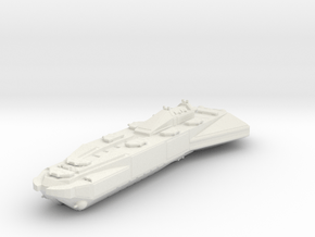 Space Battleship Miniature in White Natural Versatile Plastic