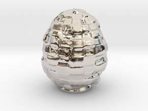 The Blockchain Egg . (75-125-175mm) in Platinum: Small