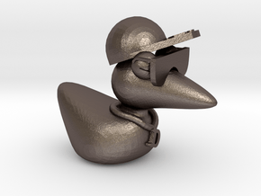 The Cool Duck in Polished Bronzed Silver Steel