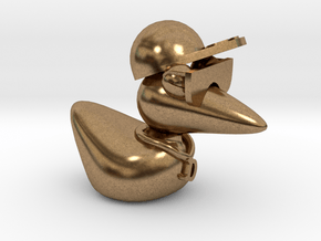 The Cool Duck in Natural Brass