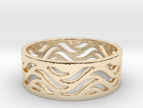 Waves of Love  in 14k Gold Plated Brass
