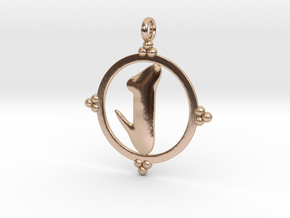 Round Ashe Pendant in 14k Rose Gold Plated Brass