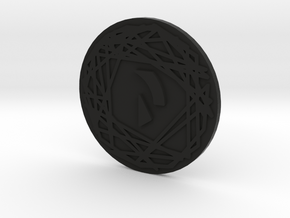 Raiden Coin in Black Natural Versatile Plastic