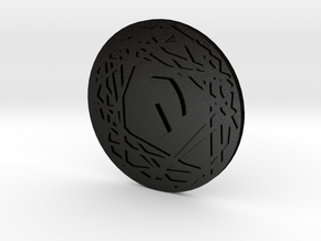 Raiden Coin in Matte Black Steel