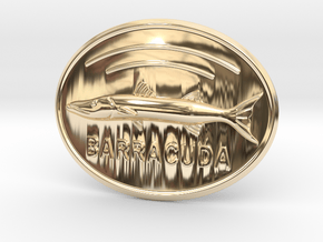 Barracuda Belt Buckle in 14K Yellow Gold