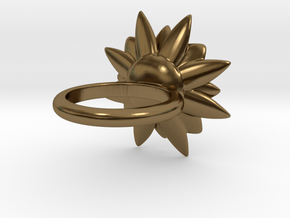 Succulent Blossom in Polished Bronze