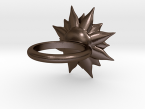 Pointed Succulent  in Polished Bronze Steel