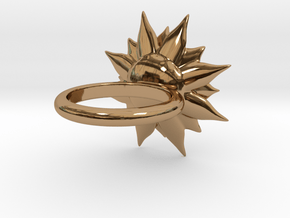 Pointed Succulent  in Polished Brass