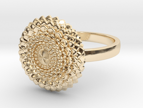 Dahlia  in 14k Gold Plated Brass