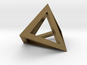Double Tetrahedron pendant in Natural Bronze