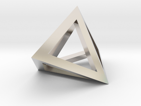 Double Tetrahedron pendant in Platinum