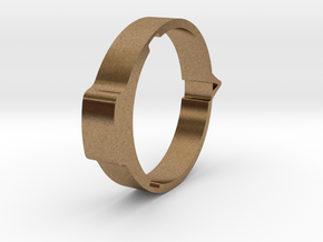 Theta - Protractor Ring: Pointer in Natural Brass
