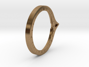 Theta - Protractor Ring: Retaining Disc  in Natural Brass