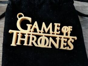 Game of Thrones keychain in Polished Gold Steel