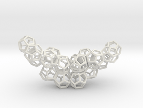 Dodecahedrons pendant in White Natural Versatile Plastic