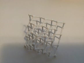 Face Centered Cubic (Diamond) Crystal Structure in White Natural Versatile Plastic
