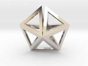UFO Tetrahedrons pendant in Platinum