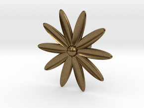 Hole Plug 0003 - flower in Natural Bronze