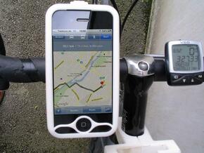 iPhone 4 bike mount assembly 1 1/4" in White Natural Versatile Plastic
