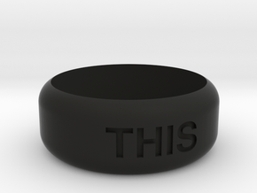 This Or That Ring in Black Natural Versatile Plastic