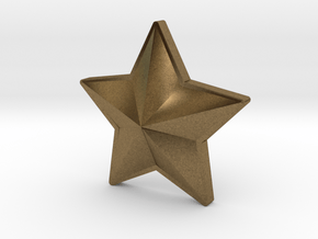 Hole Plug 0005 - star in Natural Bronze