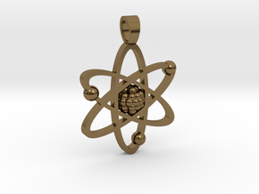 Atom [pendant] in Polished Bronze