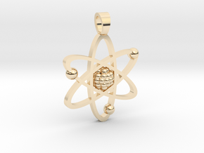 Atom [pendant] in 14k Gold Plated Brass