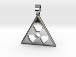 Nuclear danger [pendant] in Polished Silver