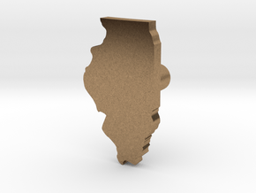 Hole Plug 0006 - Illinois in Natural Brass