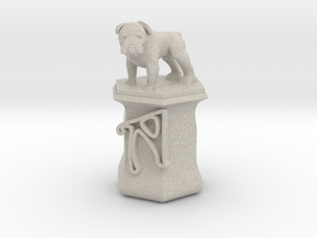 Personalised Hwa Bun Hexagonal Pot + Bulldog in Natural Sandstone