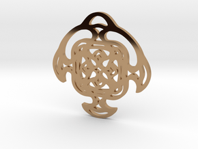 "Cradle" Pendant in Polished Brass