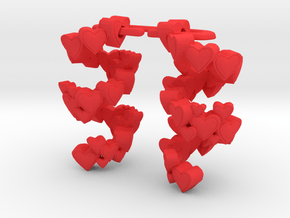 Heart tornado  in Red Processed Versatile Plastic