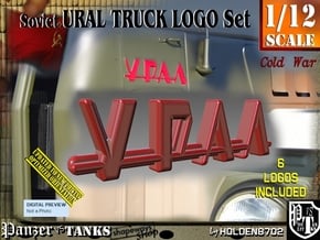 1/12 Ural Truck Logo Set in Smooth Fine Detail Plastic