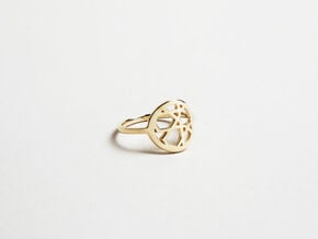 Hibiscus Ring- Multiple Sizes in 14K Yellow Gold