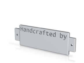 Name Plate A001 - Handcrafted by engrave in White Natural Versatile Plastic