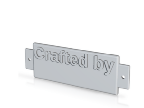 Name Plate A001 - Crafted by emboss in White Natural Versatile Plastic