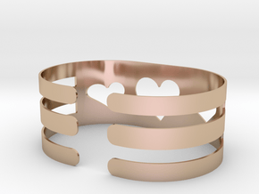 Valentine Heart bracelet in 14k Rose Gold Plated Brass
