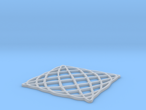 Lissajous Coaster 5:6 pi/2 in Tan Fine Detail Plastic