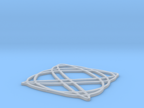 Lissajous coaster 4:5 pi/4 in Tan Fine Detail Plastic
