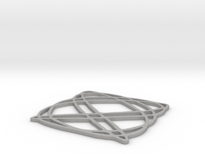 Lissajous coaster 4:5 pi/4 in Aluminum