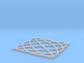 Lissajous coaster 4:5 pi/2 in Tan Fine Detail Plastic