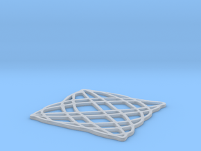 Lissajous coaster 5:6 pi/4 in Tan Fine Detail Plastic