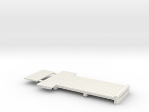 7mm Scale Standard Sleeper Take Off in White Natural Versatile Plastic