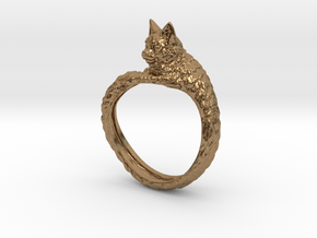 Cat Ring in Natural Brass: 9 / 59