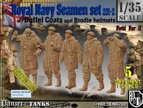 1/35 Royal Navy Duffel Coat Set201-2 in Smooth Fine Detail Plastic