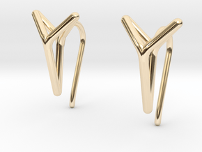 YOUNIVERSAL One Earrings in 14K Yellow Gold: Extra Small