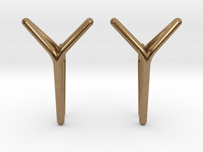 YOUNIVERSAL One Earrings in Natural Brass: Small