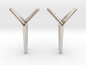 YOUNIVERSAL One Earrings in Platinum: Small